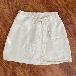Oak + Fort Wrap Mini Skirt